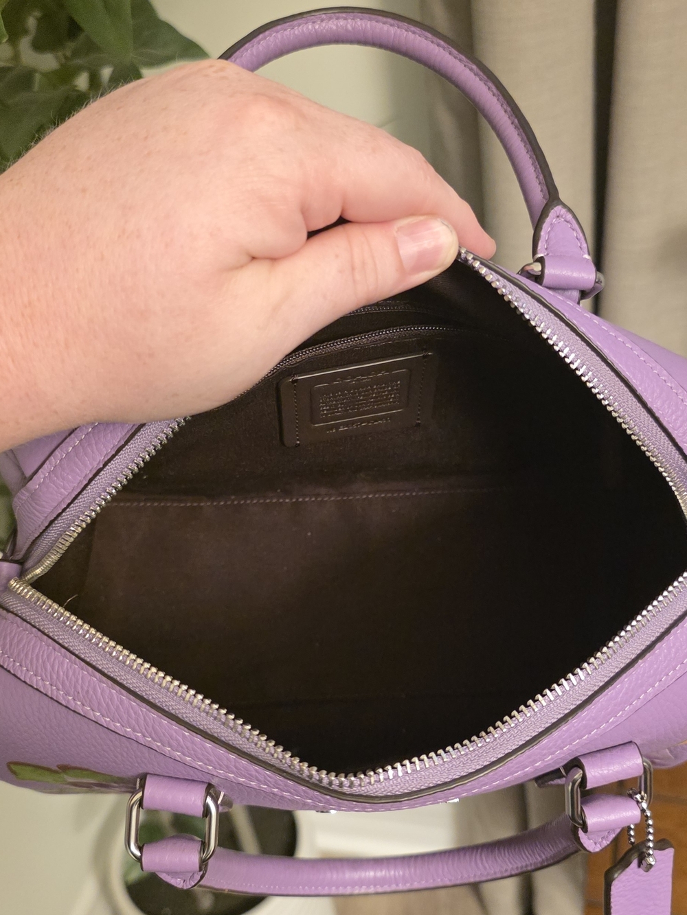 Coach Rowan Satchel Iris Print with Original Crossbody Strap - Picture 8 of 9